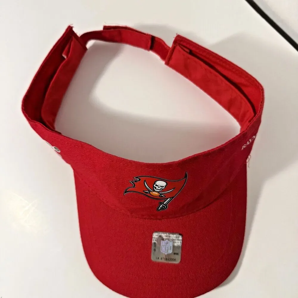 Tampa Bay Buccaneers Visor NFL 100 Season Raymond James Adjustable Red Cap